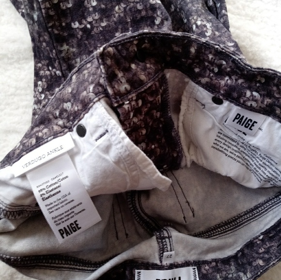 PAIGE Verdugo Ankle Sequin Print Skinny Jeans 27 - Picture 8 of 8